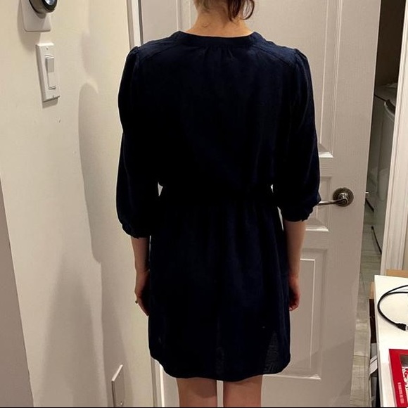 Urban Outfitters Navy Blue 3/4 Length Sleeve Dress - Picture 2 of 2